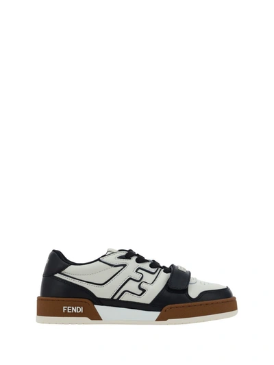 Shop Fendi Sneakers In Nero/bianco/chalk
