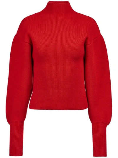 Shop Ferragamo Wool And Cashmere Blend Jumper In Red
