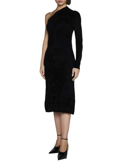 Filippa K One Shoulder Midi Dress In Black