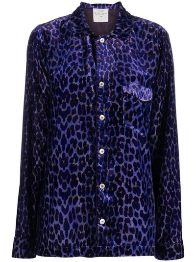 Shop Forte Forte Forte_forte Graphic-print Shirt In Blue
