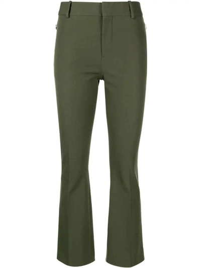 Frame Zipper Opening And Closing Bell-bottom Casual Pants In Fatigue