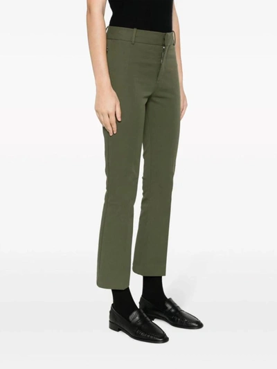 Frame Zipper Opening And Closing Bell-bottom Casual Pants In Fatigue