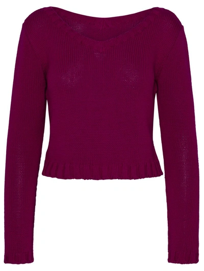 Charlott Fuchsia Cotton Sweater In Multicolor