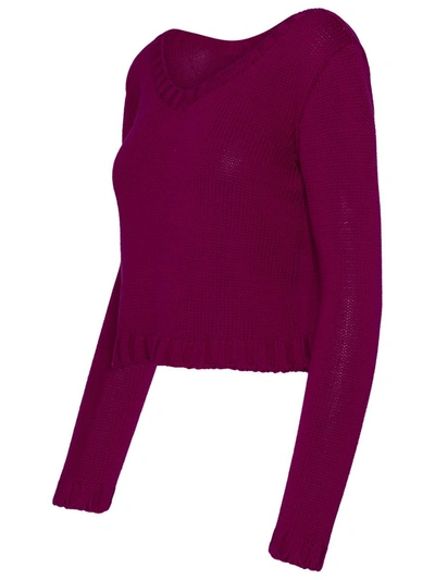 Charlott Fuchsia Cotton Sweater In Multicolor