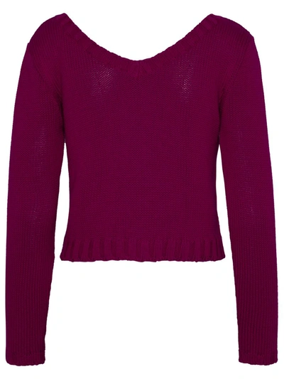 Charlott Fuchsia Cotton Sweater In Multicolor