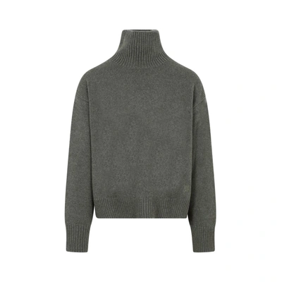 Shop Givenchy Oversized Turtleneck Sweater In Green