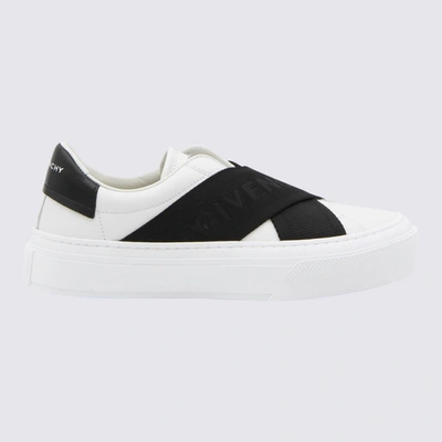 Shop Givenchy White And Black Leather City Sport Sneakers