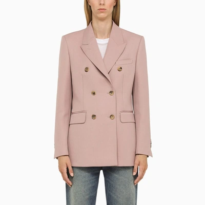 Shop Golden Goose Deluxe Brand Double-breasted Jacket In Pink