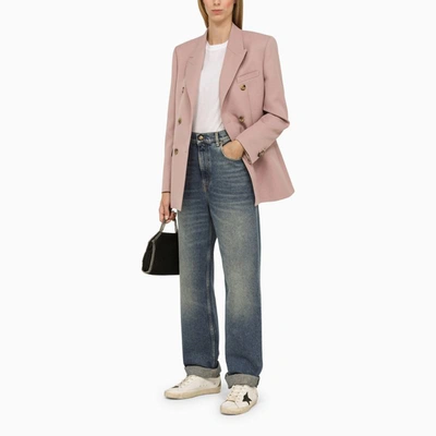 Shop Golden Goose Deluxe Brand Double-breasted Jacket In Pink