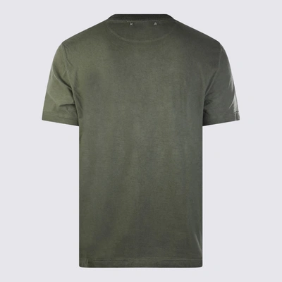 Shop Golden Goose Olive Green Cotton T-shirt