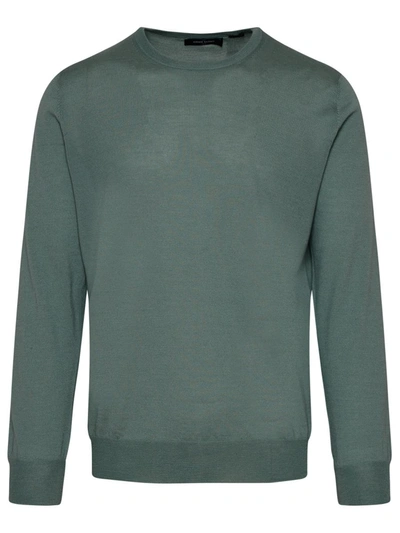 Shop Gran Sasso Green Cashmere Blend Sweater