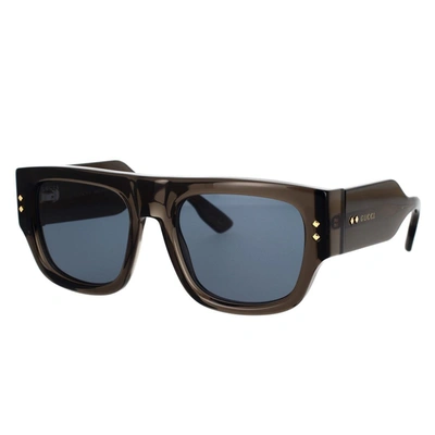 Gucci Novelty 54mm Rectangular Sunglasses In Gray