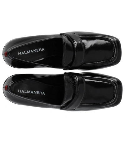 Halmanera Glaze Black Heeled Loafer In Black