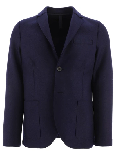 Shop Harris Wharf London Wool Blazer In Blue