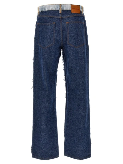 Shop Heron Preston 'washed Insideout Carpenter' Jeans In Blue