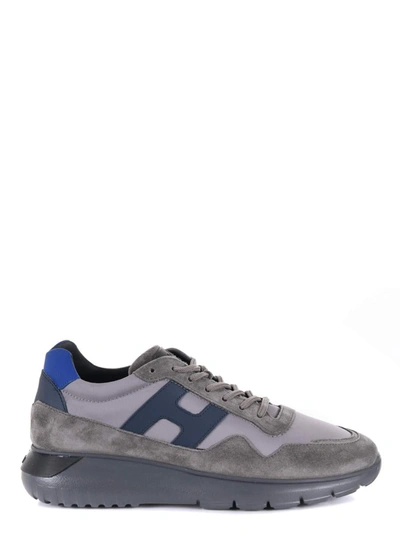 Shop Hogan Sneakers In Grigio/blu