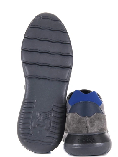 Hogan Interactive 3 Sneakers In Grigio/blu