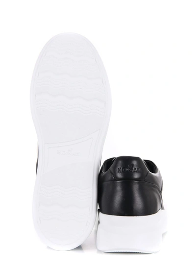Hogan H580 Slip On Sneakers - Leather - White In Black