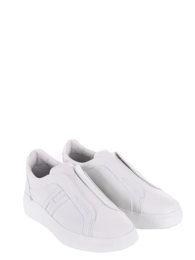 Shop Hogan Slip-on Sneakers In White