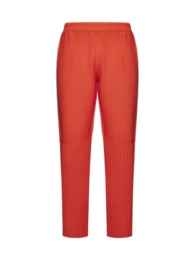 Shop Issey Miyake Homme Plisse  Trousers In Powerful Orange