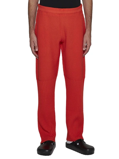 Shop Issey Miyake Homme Plisse  Trousers In Powerful Orange