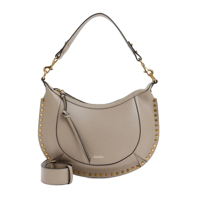 Women's Oskan Moon Leather Shoulder Bag In Taupe