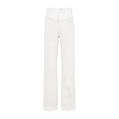 Shop Isabel Marant Noemie Jeans In Nude &amp; Neutrals