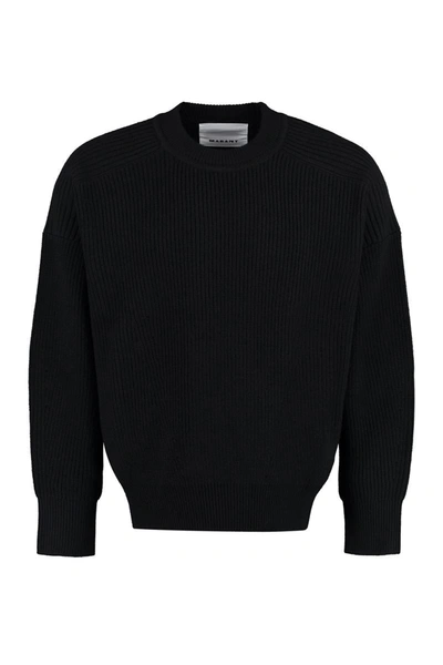 Shop Isabel Marant Barry Wool Crew-neck Sweater In Black