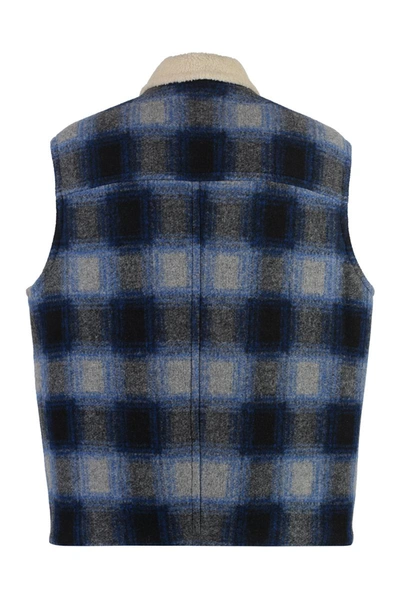 Shop Isabel Marant Kiraneo Vest With Zipper In Blue