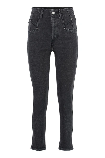 Shop Isabel Marant Niliane Slim Fit Jeans In Black