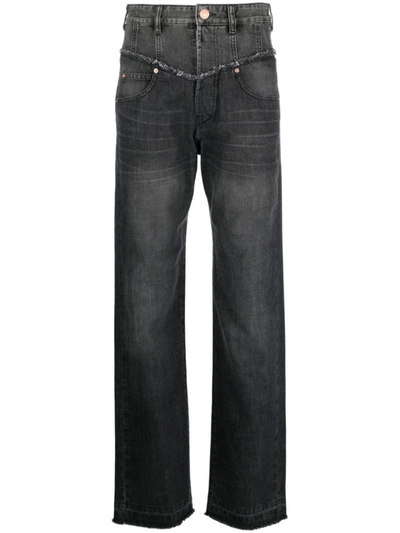 Shop Isabel Marant Noemie Straight Jeans In Black