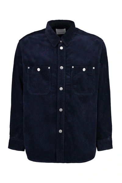 Shop Isabel Marant Ritchie Wool Overshirt In Blue