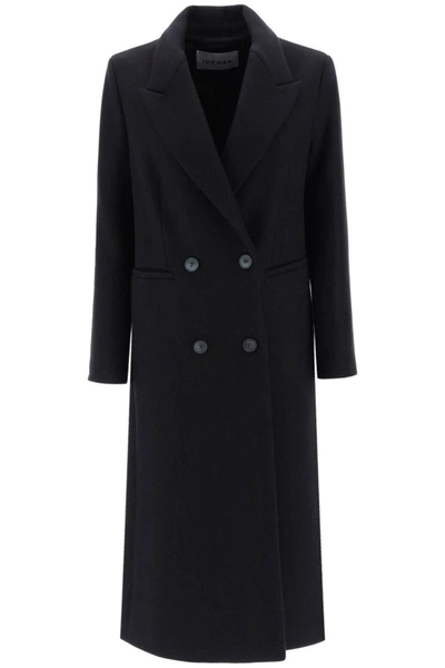 Shop Ivy & Oak Ivy Oak Cayenne Double-breasted Wool Coat In Black