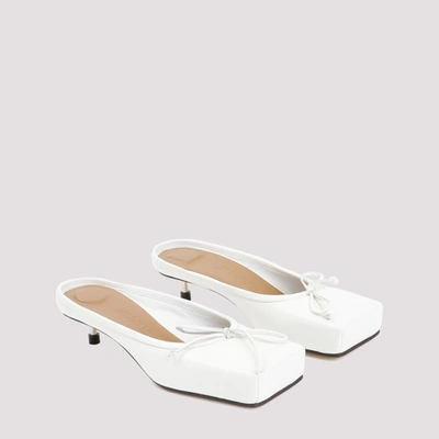 Shop Jacquemus Ballet Mule Shoes In White