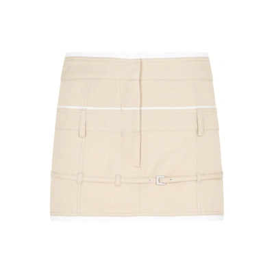 Shop Jacquemus Caraco Mini Skirt In Nude &amp; Neutrals