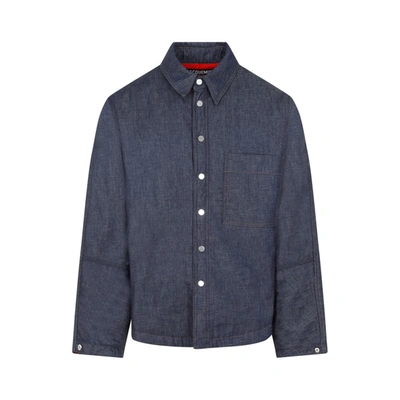 Shop Jacquemus Cotton Shirt Jacket In Blue