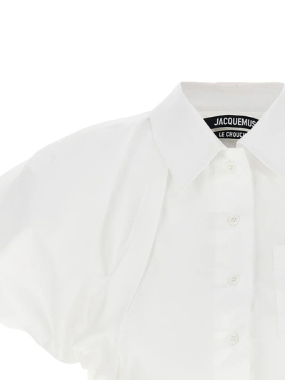 Shop Jacquemus 'la Chemise Pavane' Shirt In White