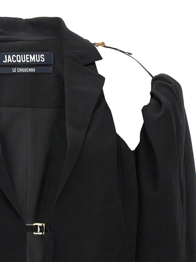 Shop Jacquemus 'la Veste Galliga' Blazer In Black