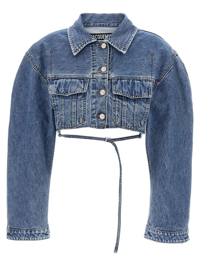 Shop Jacquemus 'le Haut De Nimes Corto' Jacket In Blue