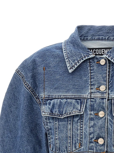 Shop Jacquemus 'le Haut De Nimes Corto' Jacket In Blue