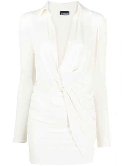 Shop Jacquemus Dress In Off White