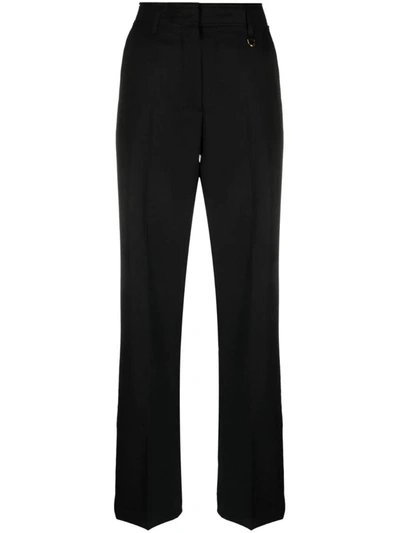 Shop Jacquemus Ficelle Tailored Trousers In Black
