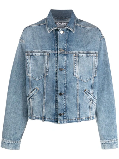 Shop Jacquemus Jackets In Light Blue/tabac