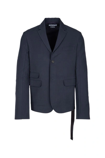 Shop Jacquemus Jackets And Vests In Darknavy