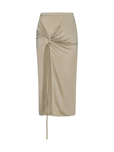 Shop Jacquemus Skirts In Light Khaki