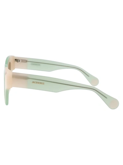 Shop Jacquemus Sunglasses In Green