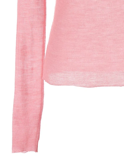 Shop Jil Sander Semi-sheer Sweater In Pink