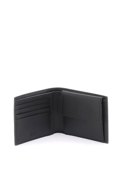 Shop Jimmy Choo Leather Bifold Wallet In Black