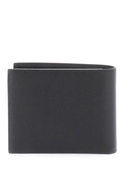 Shop Jimmy Choo Leather Bifold Wallet In Black