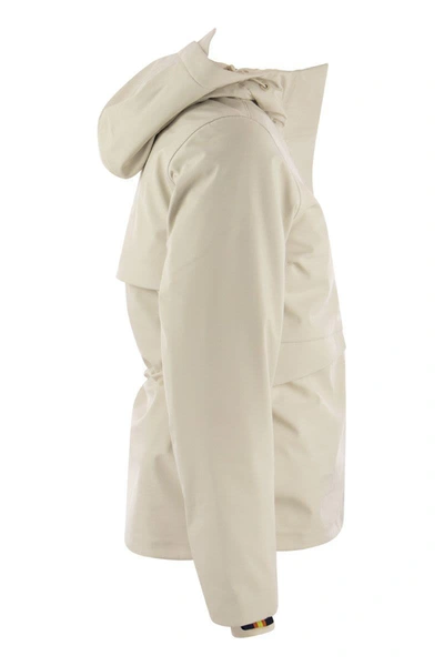 Shop K-way Dorel Bonded - Hooded Jacket In Ivory